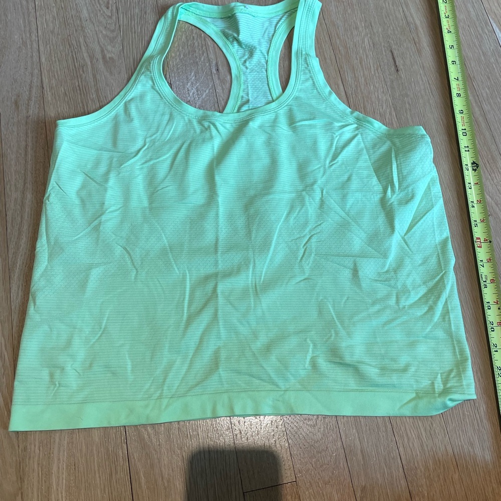 lululemon athletica lime green swiftly tech cropped tank